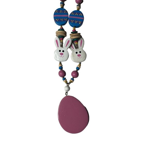 Easter Egg Bunny Rabbit Y2K Colorful Necklace - Picture 11 of 14